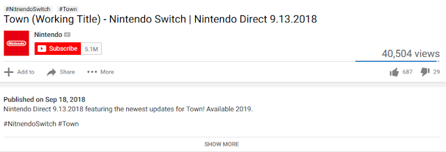 Town Nintendo Switch Direct trailer YouTube description typo GAME FREAK