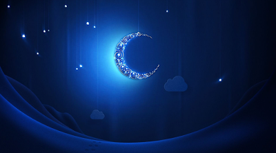 background ramadhan biru