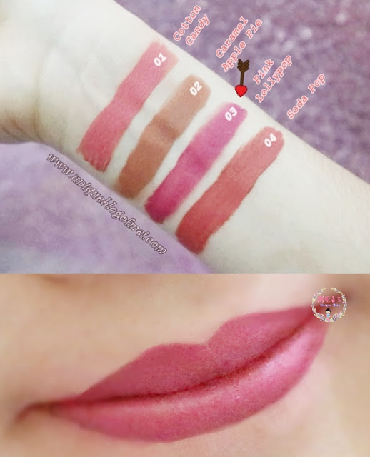 Mustika Puteri LipsLicious Lip Cream Matte Pink Lollypop swatches