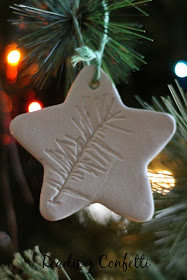 Stamped clay ornaments