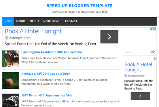 Speed Up Blogger Templates