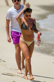 Zara Holland in Bikini on Holiday in Barbados