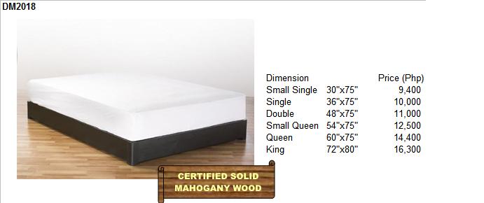 Solid Mahogany Wood Bed Frame Available in various designs, sizes and ...