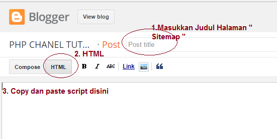 Membuat Sitemap Di Blog