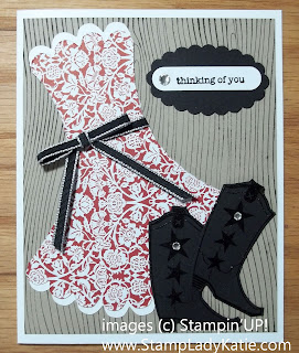 Dress Template Card made with Stampin'UP! Set: Bootiful. 