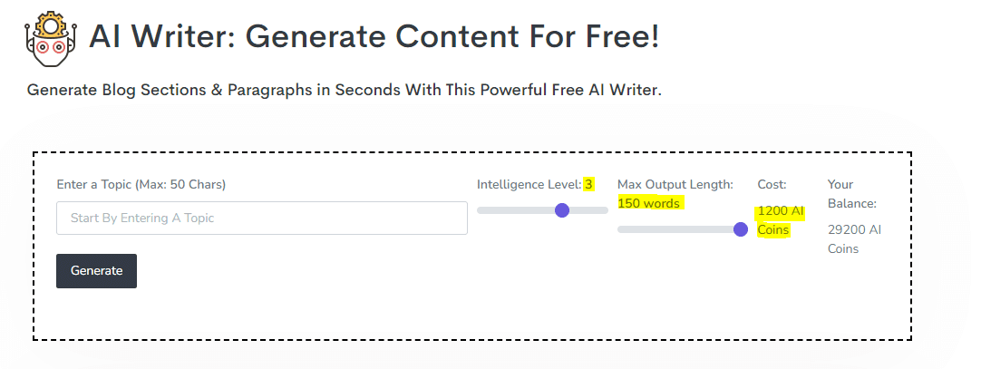 free AI writer