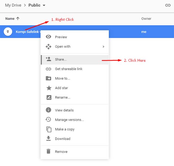 One Click Downloade Link Generator for Google Drive