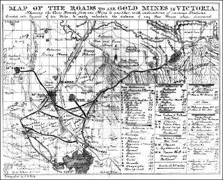 Map of Roads to the Victorian Goldfields