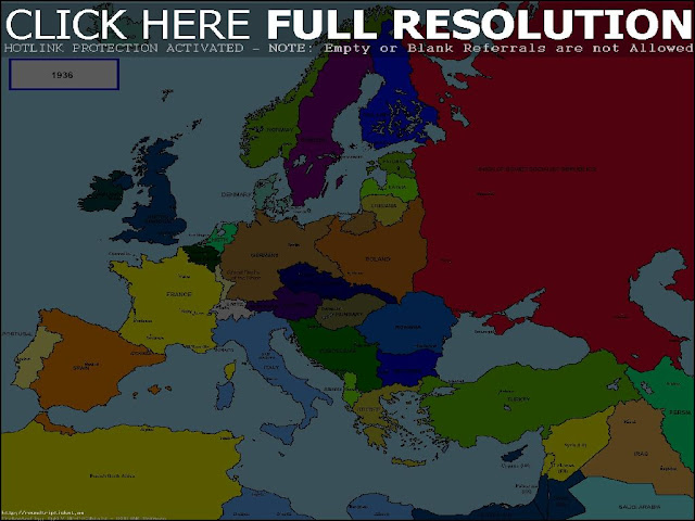 Europe Map 1936 