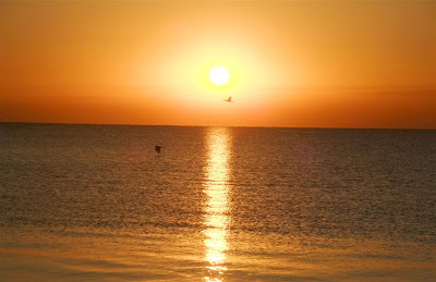 Sunset over Lake Erie, Michigan