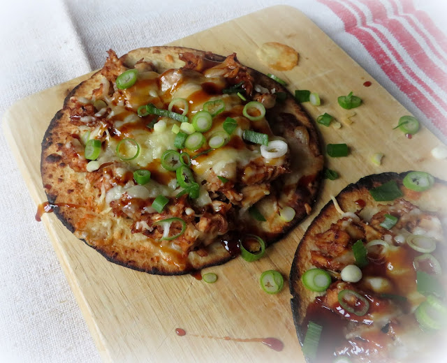 Easy BBQ Chicken Tostadas