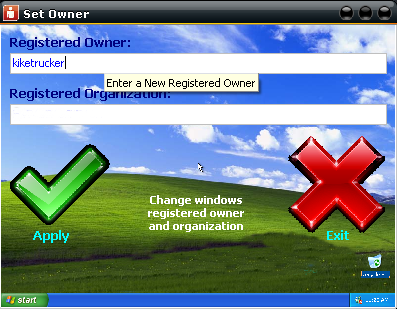 Set Owner 1.0 [Portable][Cambia nombre de Administrador y organización de Windows en un clic][Deposit Files]