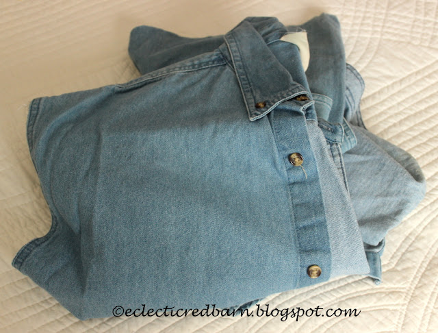 Eclectic Red Barn: Old Jean shirt 