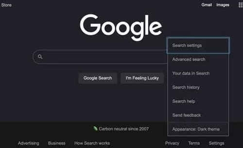 Google search engine officially gets dark mode