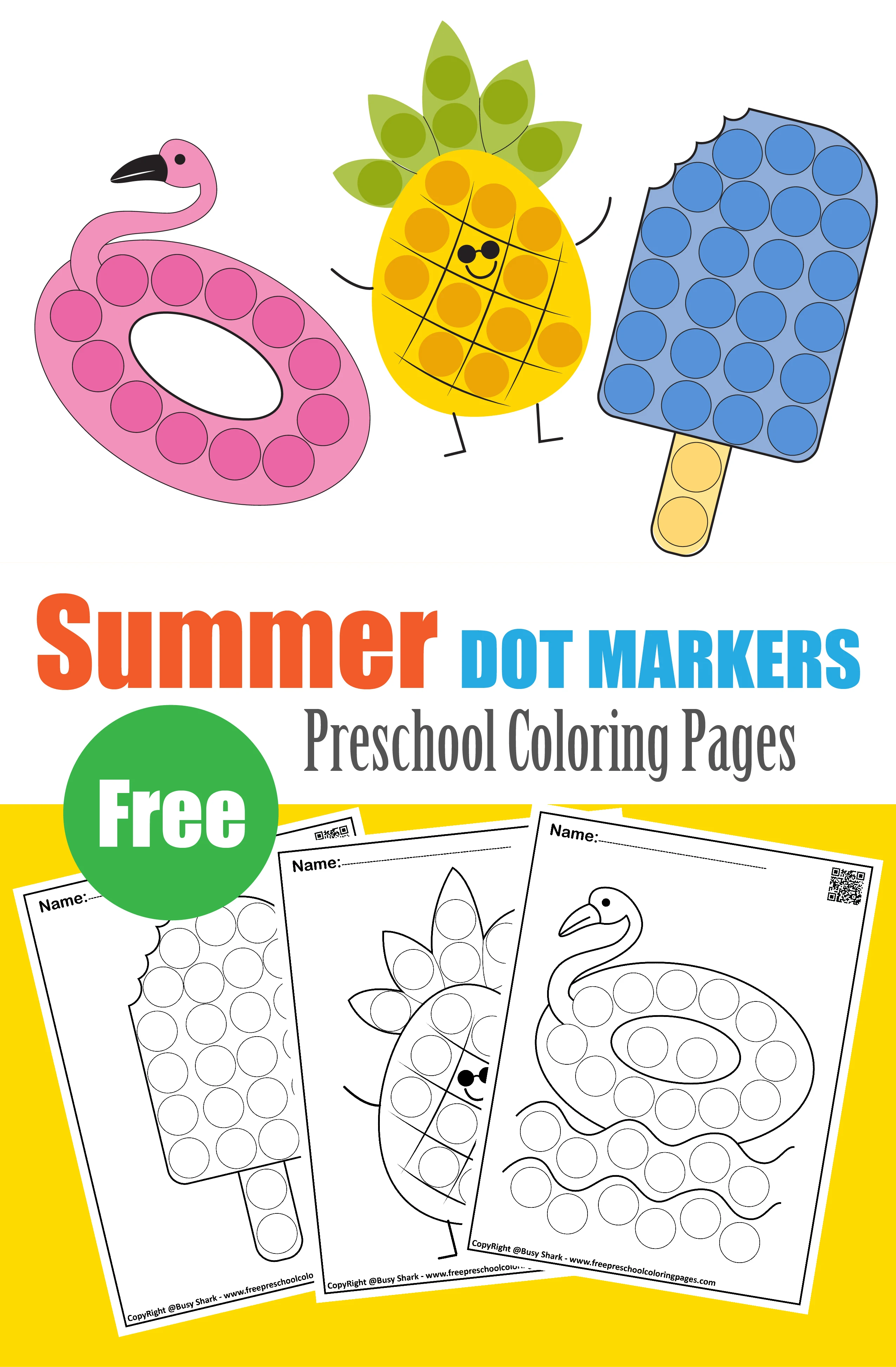 Dot Marker Printables Free Summer Palmer Practicality Summer Do A Dot
