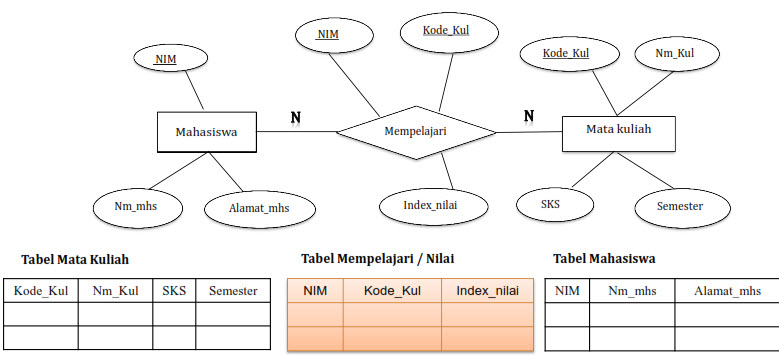 Transformasi ERD ke Basis Data Fisik (Model Data 