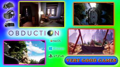 A banner for the review of Obduction - a VR game