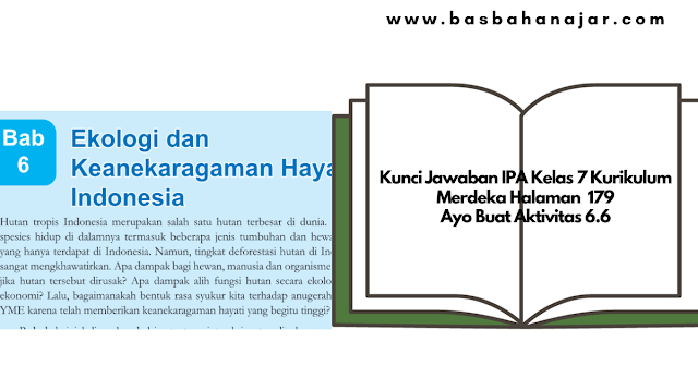 Kunci Jawaban IPA Kelas 7 Kurikulum Merdeka Halaman 179 Ayo Buat Aktivitas 6.6