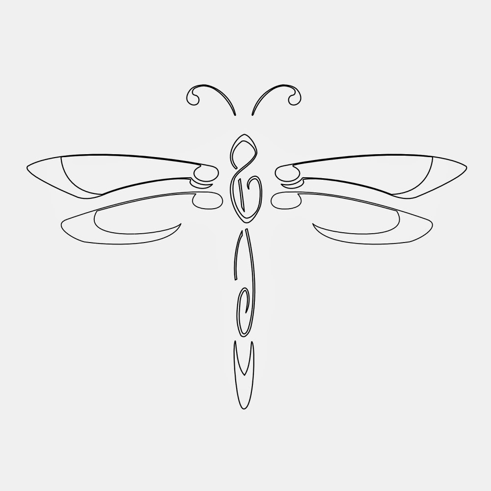 dragonfly tattoo stencil 1
