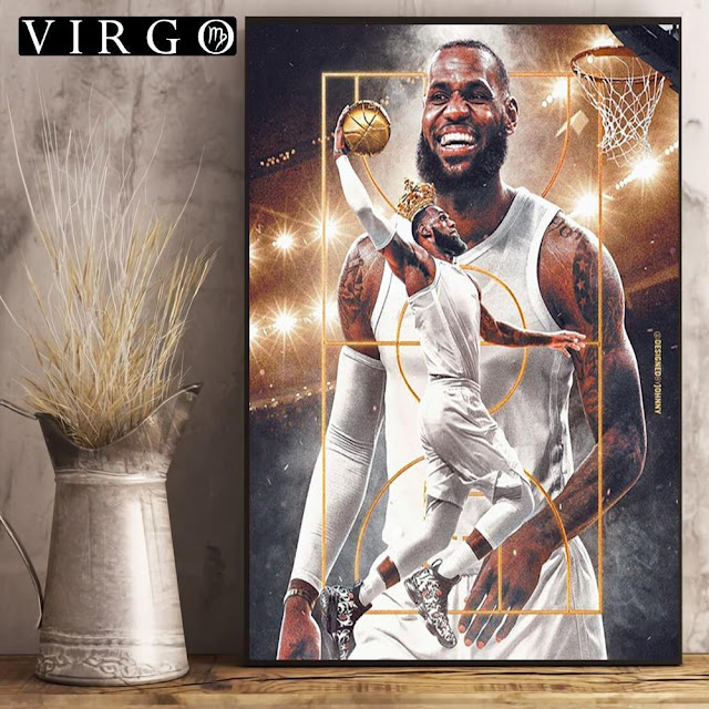 NBA LA Lakers Lebron James Poster Dunk Gift For Fans