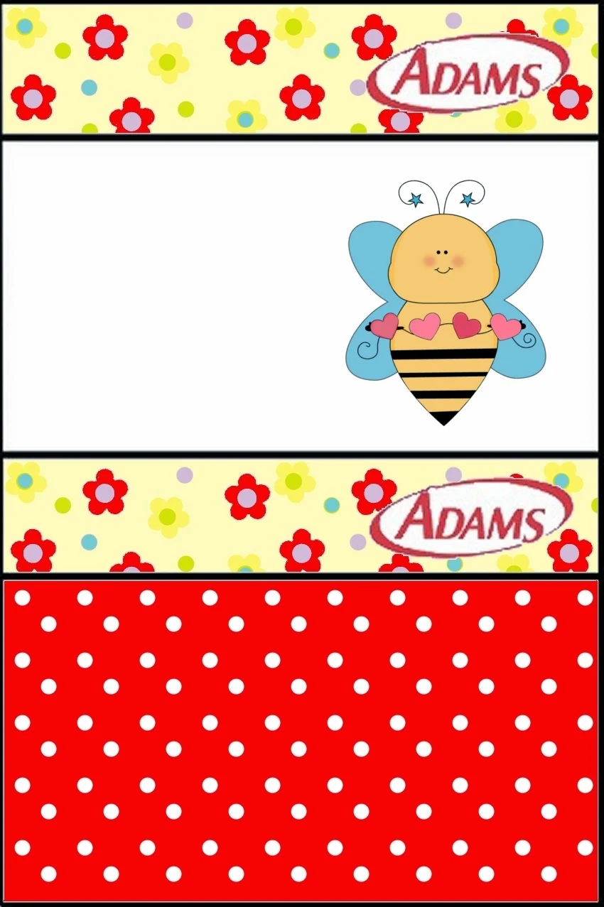 Bees Free Printable Gum Adams Labels.