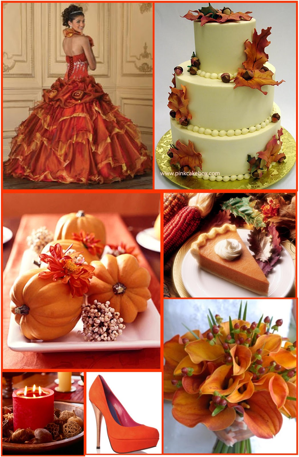 autumn wedding cakes, Black