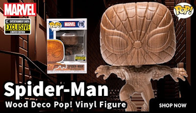 Entertainment Earth Exclusive Spider-Man Wood Deco Pop! Marvel Vinyl Figure by Funko