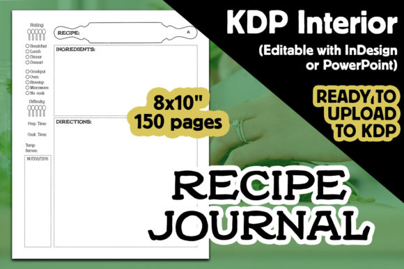 Customizable Recipe Journal KDP Interior