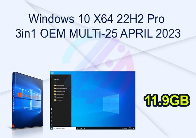 Windows 10 X64 22H2 Pro 3in1 OEM MULTi-25 APRIL 2023