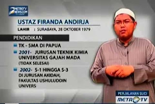 Biografi Profil Biodata Ustadz Firanda Andirja Khazanah Islam Metro TV