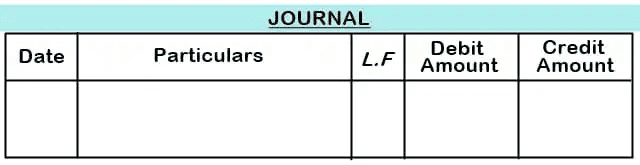 जर्नल एंट्री करने का नमूना - Journal Entry Format