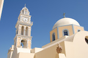Church in Fira on Santorini. (santorini )