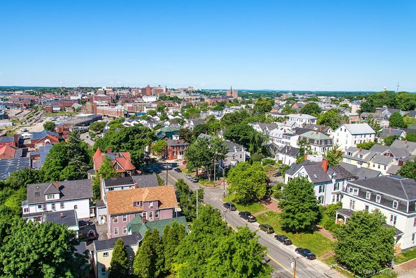 June 2014 Summer Above Portland, Maine Aerial Photo from Portland House by Corey Templeton