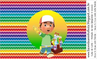 Handy Manny Party, Free Printable Candy Bar Labels.