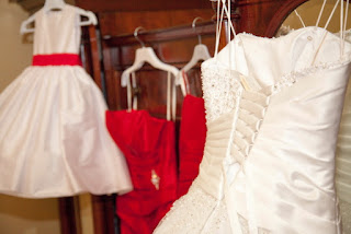 Wedding dress in Guisborough Hall bridal suite