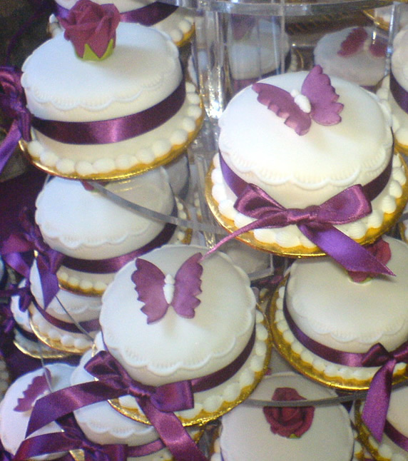 Lilac and Purple wedding cake