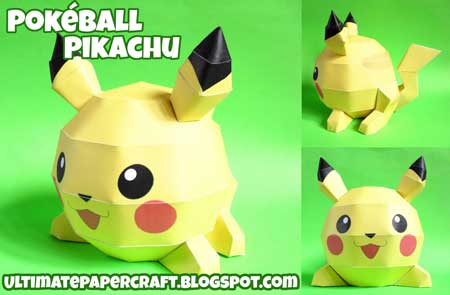 Pokeball Pikachu Papercraft