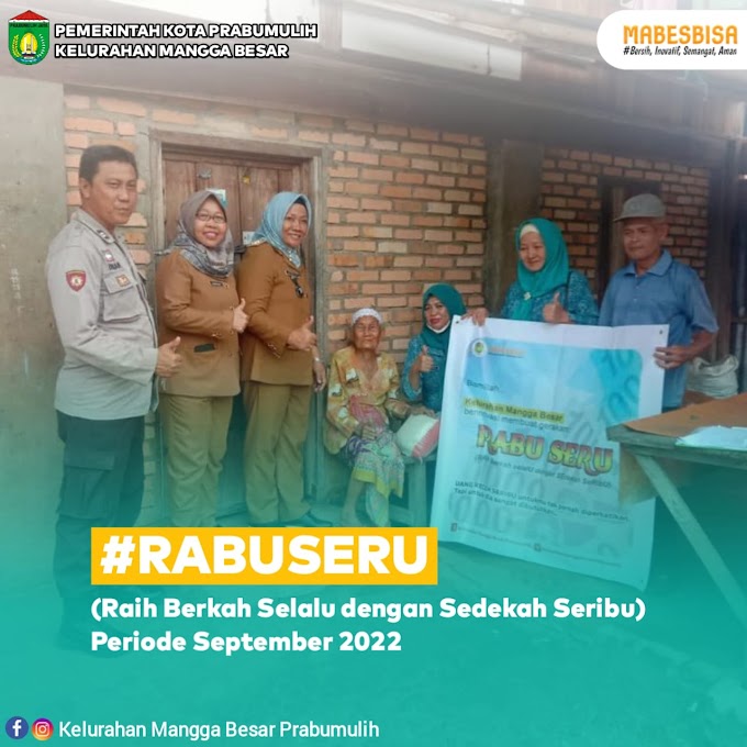 Kegiatan RABU SERU (Raih Berkah Selalu dengan Sedekah Seribu) Periode September 2022 membagikan sembako kepada warga yang membutuhkan berjalan dengan lancar. 