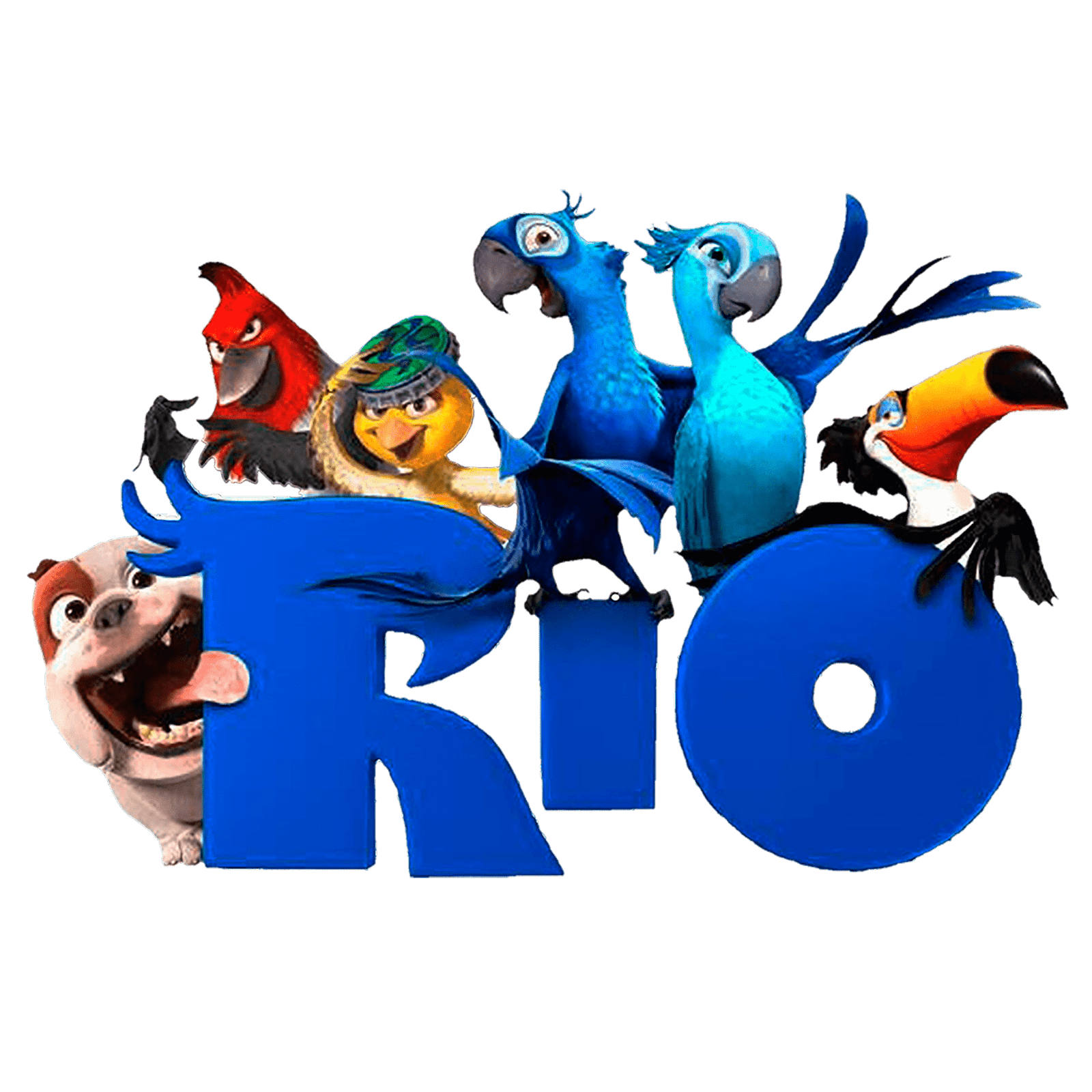 personajes de la película rio en png con fondo transparente