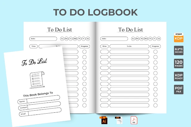 To Do List Logbook KDP Interior free download