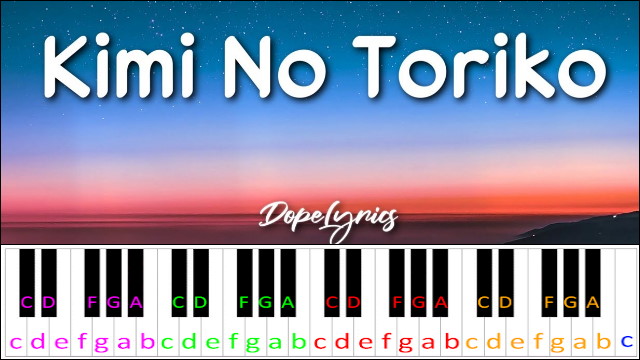 Kimi no Toriko Piano / Keyboard Easy Letter Notes for Beginners