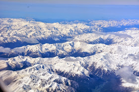 Flight above the Alps