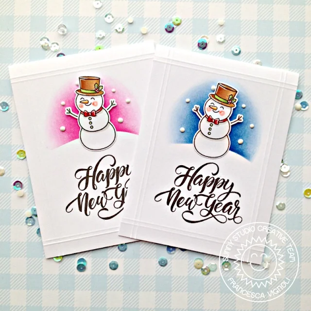 Sunny Studio Stamps: Feeling Frosty Season's Greetings New Year's Card by Franci Vignoli