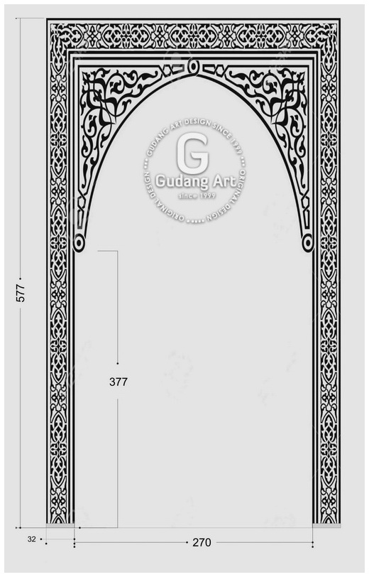 Desain Ornamen Mihrab Masjid Vector Orginal Gudang Art Design