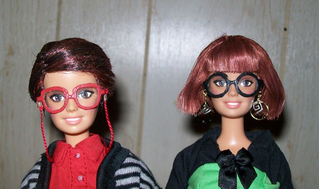 The Janine Barbie Twins as created by Ghostbusters fan Jaime Hitchcock