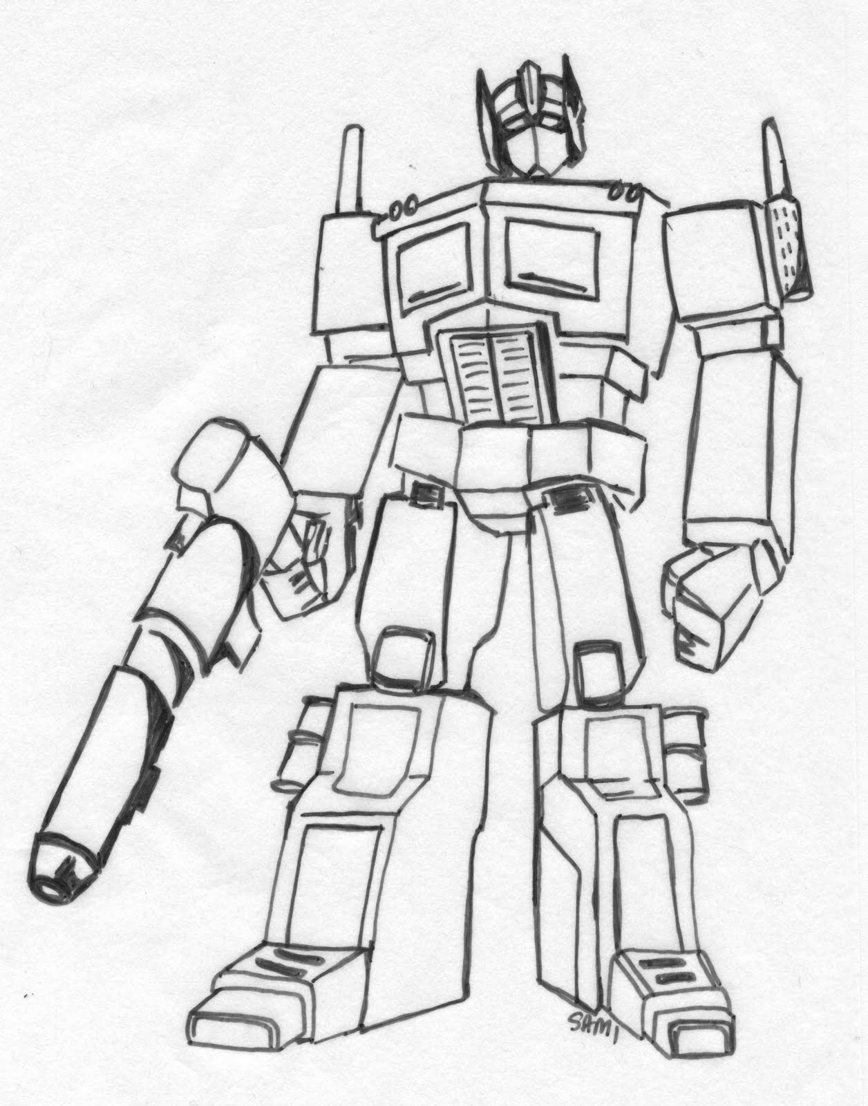 Optimus Prime Coloring Pages 1