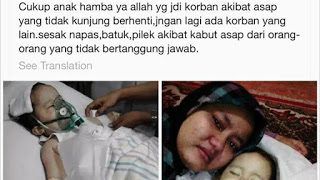 Kisah Menyedihkan Dari Bayi Korban Asap Riau