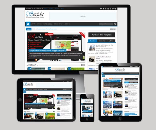 sevida premium responsive blogger template