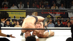 Andy Baker wrestling in Japan for WNC