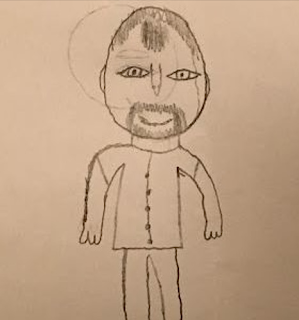 My son's rendering of me, circa 2017